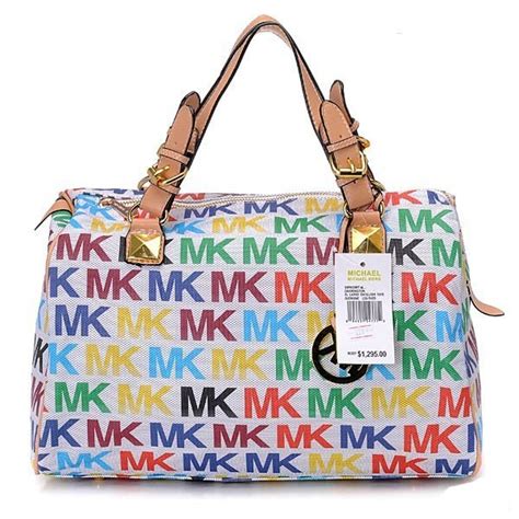 michael kors white rainbow purse.